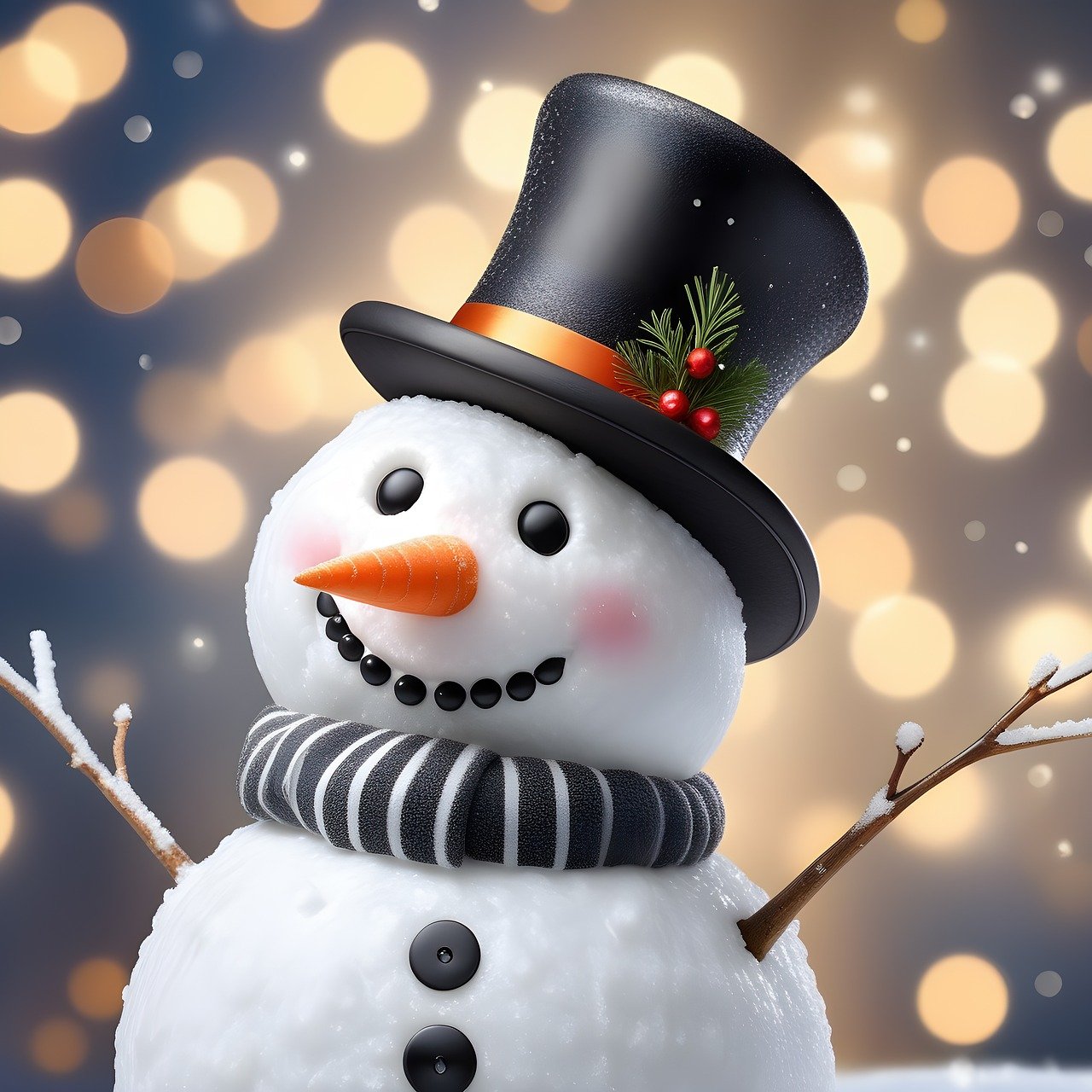 ai generated, snowman, snow-8455415.jpg